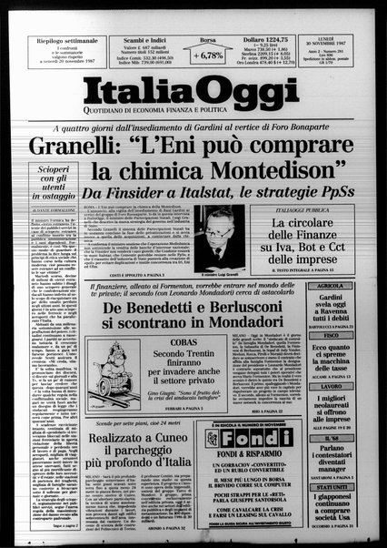 Italia oggi : quotidiano di economia finanza e politica